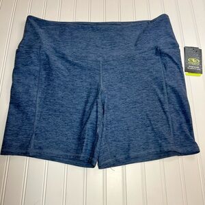 Athletic Works Women's Buttercore Blue Bike Shorts XXXL 22 NWT